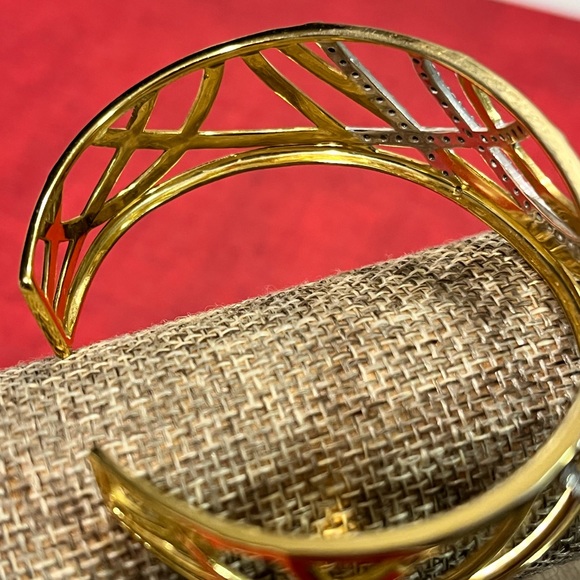 SIMONE I SMITH LOVED VINTAGE AUTHENTIC 18K GOLD OVER STERLING SILVER BRACELET - Picture 12 of 15